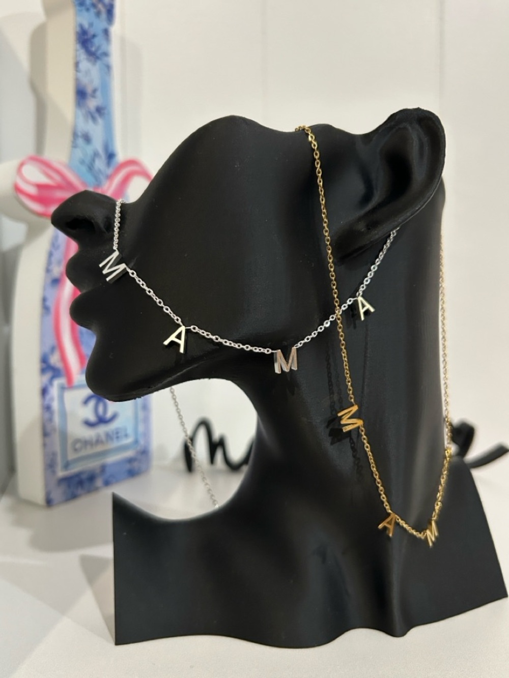 Initial MAMA Necklace - Silver or Gold